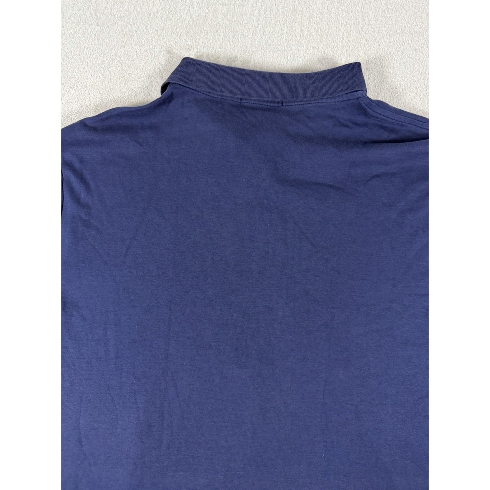 Polo Ralph Lauren Custom Slim Fit Polo Shirt Mens XL Blue Cotton Mesh Brown Pony - Picture 16 of 16